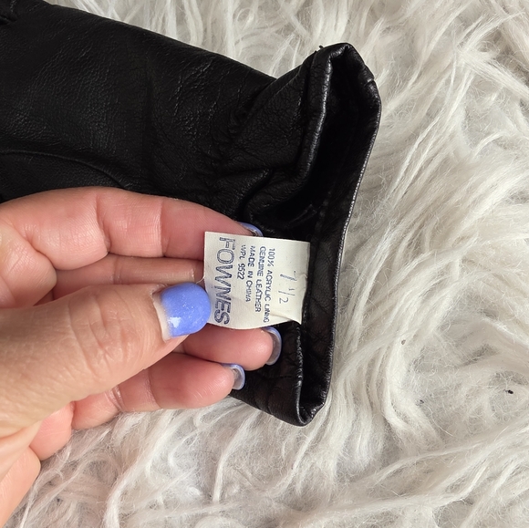 LEATHER GLOVES  FOWNES Size 7 1/2 - Picture 3 of 5